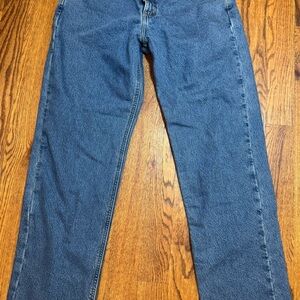 Carhartt Men's Straight Flannel Lined  Blue Jeans